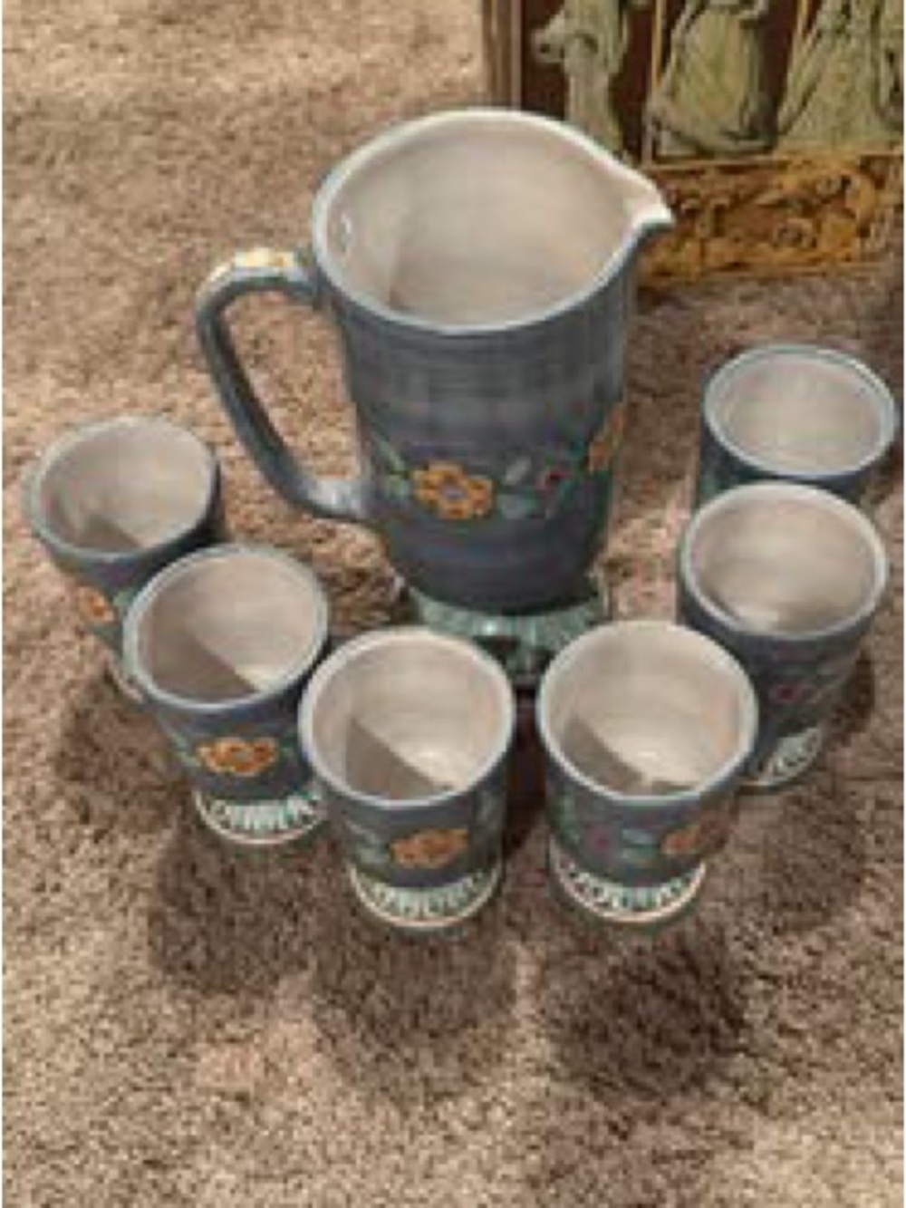 Vietri U. Pinto Italia Ceramic Pitcher and Tumbler Set